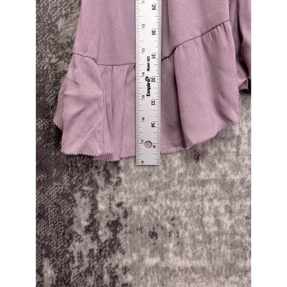 New Aritzia Dress Medium Womens Sunday Best Purple Ruffle Wrap - Picture 6 of 8
